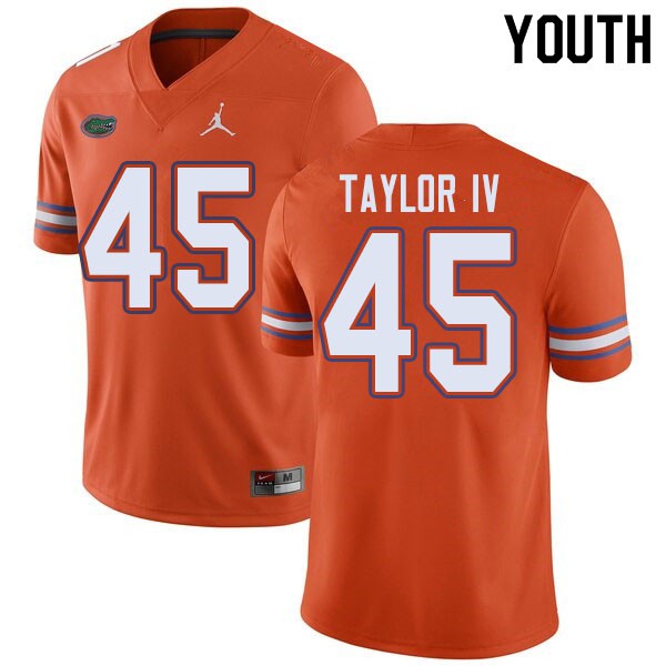 Jordan Brand Youth #45 Clifford Taylor IV Florida Gators College Football Jersey Orange